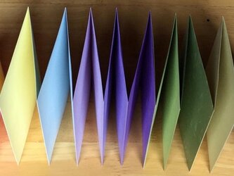 アコーデイオン式ノート　Ａ6判　12色両面の画像