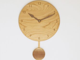 木製 振り子時計　栗材11の画像
