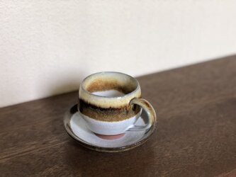white & brown コーヒーカップ & ソーサーの画像
