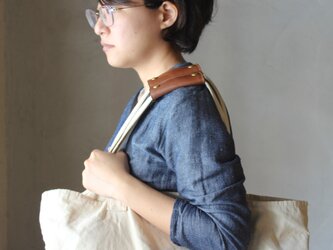 【2本セット】本革 ハンドル カバー 持ち手カバー  茶2 重さ軽減/汚れ防止 エコバック キャンバス バッグ が おしゃれ にの画像