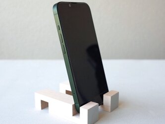 【木製スマホスタンド】オンライン会議◎動画再生◎iPhone◎iPad◎タブレットにも◎シンプル『iroiroスタンド』の画像