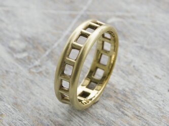 つや消し ブラスラダーリング 5.7mm幅 マット 真鍮｜BRASS RING 指輪 シンプル アクセサリー｜191の画像