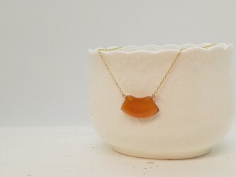本べっ甲　オレンジ甲ネックレスの画像