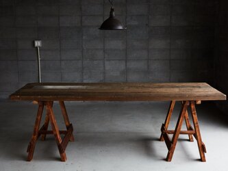 [造船古材] ロングテーブル（折り畳み式）：Vintage Collapsible Table【受注生産】の画像