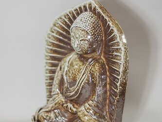 自然釉焼締阿弥陀如来座像の画像