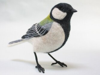 羊毛フェルト　シジュウカラ　オスの画像