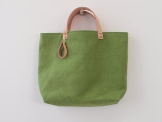 『ご予約品』永山様手染め帆布トートバッグMサイズ　□草緑色□の画像