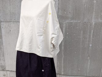 桃染め裂き織のお花模様のチュニック　＃ゆったりチュニックの画像