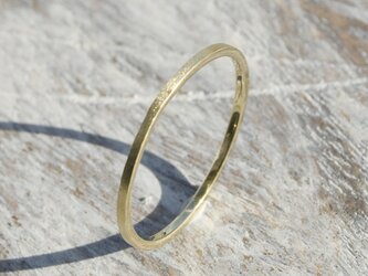 つや消し ブラスフラットリング 1.0mm幅 マット 真鍮｜BRASS RING 指輪 シンプル アクセサリー｜163の画像