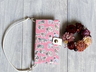 バックのように使えるスマホケース リバティ春夏新作Willoughby MewslPK(汎用タイプ/全機種対応）の画像