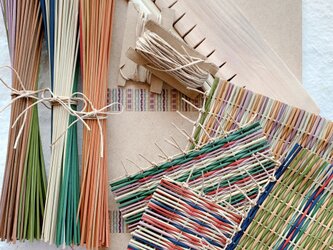い草手織りコースター作り体験キット（カラフル9色セット）の画像
