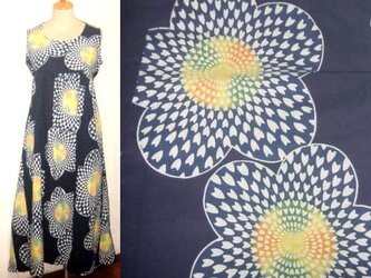 sold out浴衣リメイク♪大輪の梅が可愛いい浴衣チュニックワンピースイレギュラーヘム♪ハンドメイド♪コットンの画像