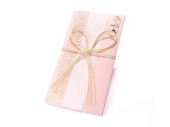 【ご祝儀袋】　青海波（花結び）・桜色の画像