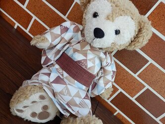 ダッフィー　Sタイプ用　ブラウン系浴衣と帯の画像