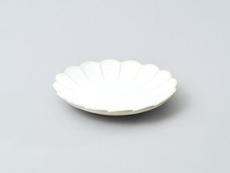 【販売終了】輪花小皿 15.5cmプレート (パール/白)の画像