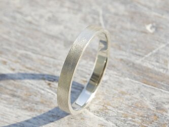 つや消し シルバーフラットリング 3.0mm幅 マット シルバー950｜SILVER RING 指輪 シンプル｜152の画像