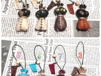 送料無料【幸せのフェリーチャ(Felica)】mini＊レザーチャーム＆マスコット(1体)の画像