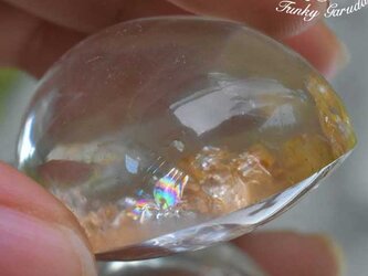 大粒★リモナイト入り★クォーツインクォーツ ルース カポジョンgar126の画像
