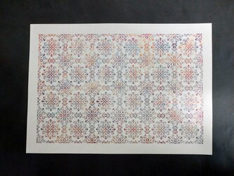 ギルディング和紙A3サイズ　クラシック　生成和紙　赤混合の画像