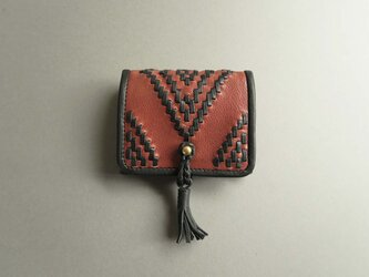 short wallet-orient (black×reddish brown)の画像