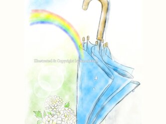 「誰かの傘になる人へ-空色-」 ポストカード[2枚組]の画像