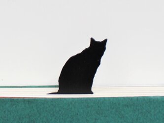 黒猫のしおり,ブックマーク　[正面]　（読書,本,プレゼント,母の日,CAT,BOOKMARK）の画像