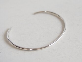 【再販】- Silver - Plain Bangle − glossyの画像