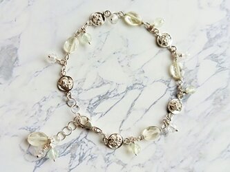 シルバーと天然石のブレスレットの画像