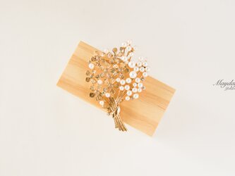 『優雅なブローチシリーズ〜　パールの花束のブローチ』の画像