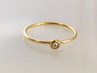 天然ローズカット・ダイアモンド K18+K24ゴールドリング◇Rose Cut Diamond K18+K24 Ringの画像
