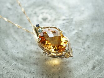 K18YG　大粒シトリンペンダント