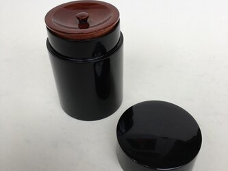 黒　4寸　茶筒の画像