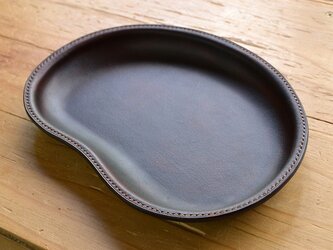 豆型レザートレイ 焦茶の画像