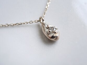 ダイヤしずくネックレス　K10 YellowGold 10金イエローゴールド　ダイヤモンド　天然石の画像