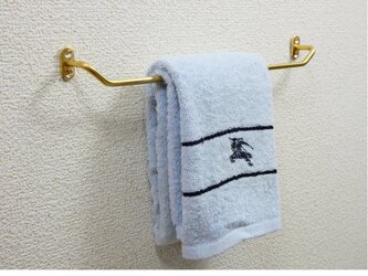 タオル掛け 通販 | タオルハンガー 壁面収納 真鍮無垢【Ｌ＝260㎜】/ネクタイ ベルト 雑巾 ふきん ストールなどの収納に。の画像