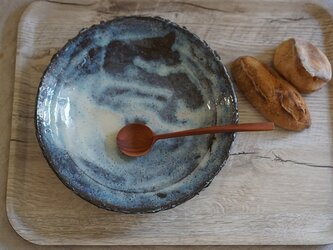 鬼土のリム八寸皿　No.713の画像