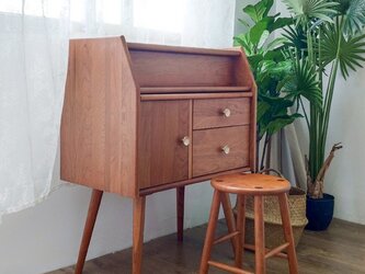 オーダーメイド 職人手作り ドレッサー 化粧台 テーブル デスク 家具 収納 天然木 木目 木工 エコ 無垢材 LR2018の画像