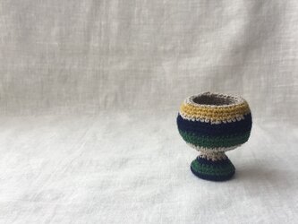 knit glass/　グリーン・ネイビーの画像