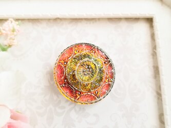 チェコガラスボタン　プリンセスのポニーフックの画像