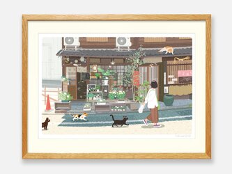 イラストフレーム（42.京都の花屋）の画像