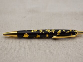 ボールペン　( ノック式 )　黒漆金箔蒔の画像