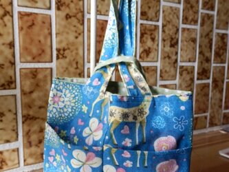 手提げバック　薄めパープル　（バックインバックにも）の画像