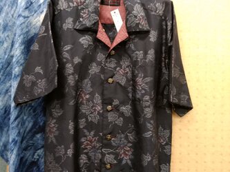 大島紬メンズ シャツ/SOLD  OUTの画像