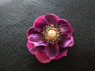 anemone corsage & head dress ( パープル )の画像