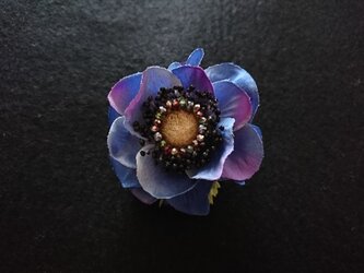anemone corsage & head dress ( ブルー )の画像