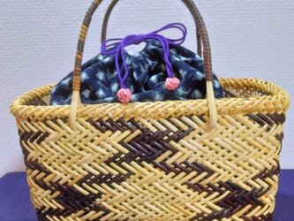 籐のバック  A22