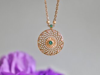K18 emerald necklaceの画像
