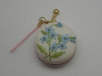 マカロンポーチ　勿忘草の画像