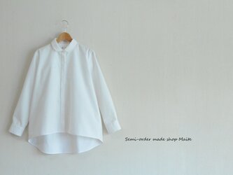 エンビシャツ　白シャツ　コットンシャツ　ノンアイロンの画像