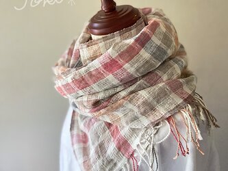 shawl[手織りコットンリネンショール]　陽だまりの画像
